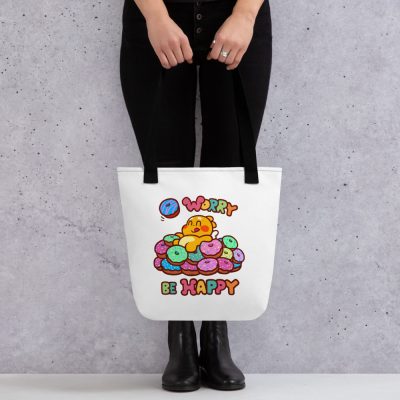 Tote bag - QooBee Donut Worry Be Happy